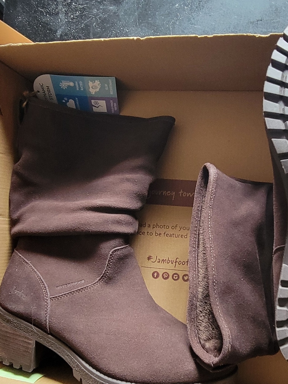 Jambu Brown Slouchy Heeled Boots